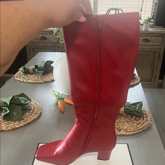 Steve Madden Shoes - Steve Madden Red Mid-Calf Block Heel Boots
